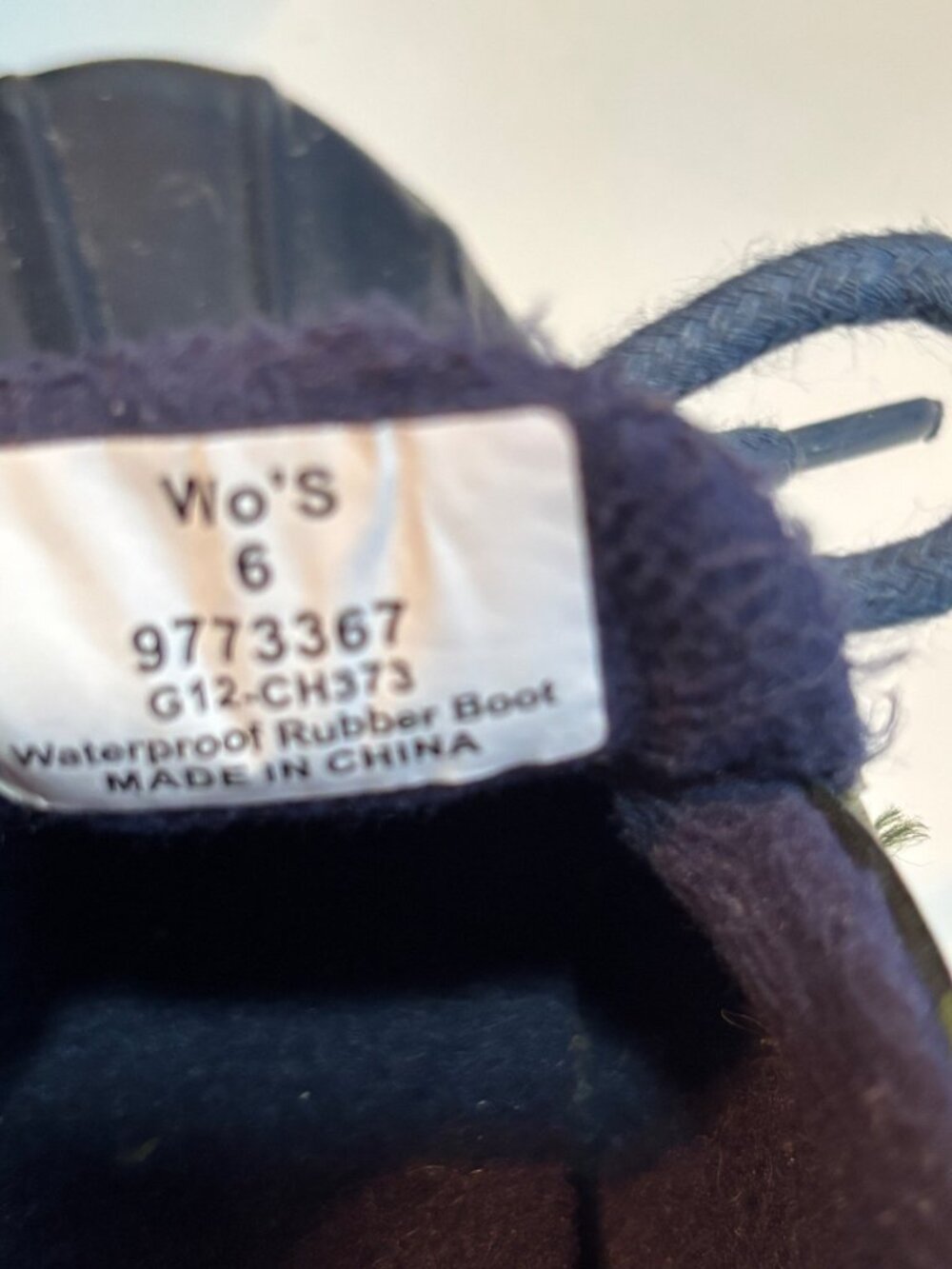 Sperry Top-Sider Womens Waterproof Rubber Duck Boots With Plaid Design 6 Navy & - Picture 5 of 13